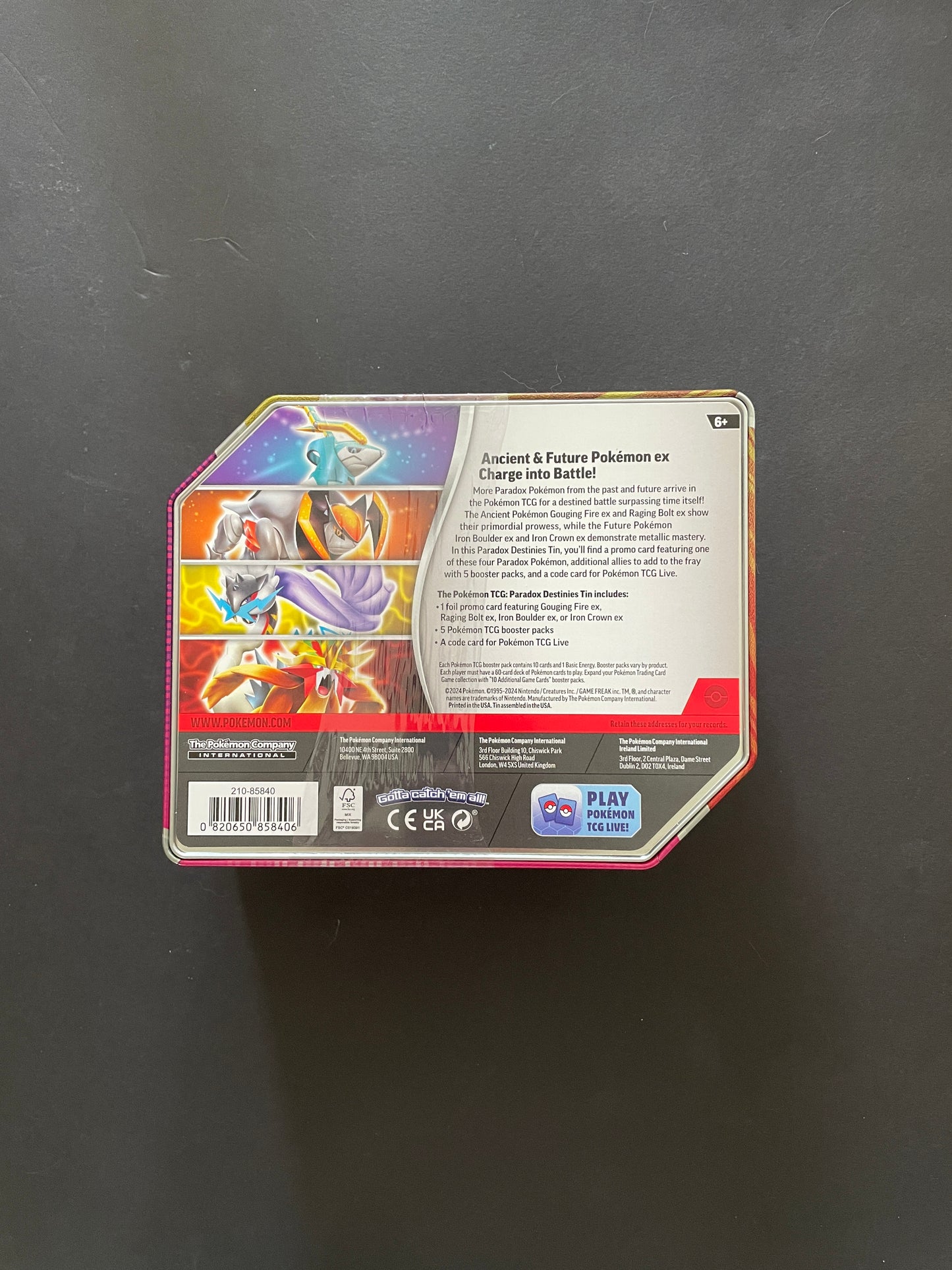 pokémon - 2024 tin paradox destinies (iron boulder)