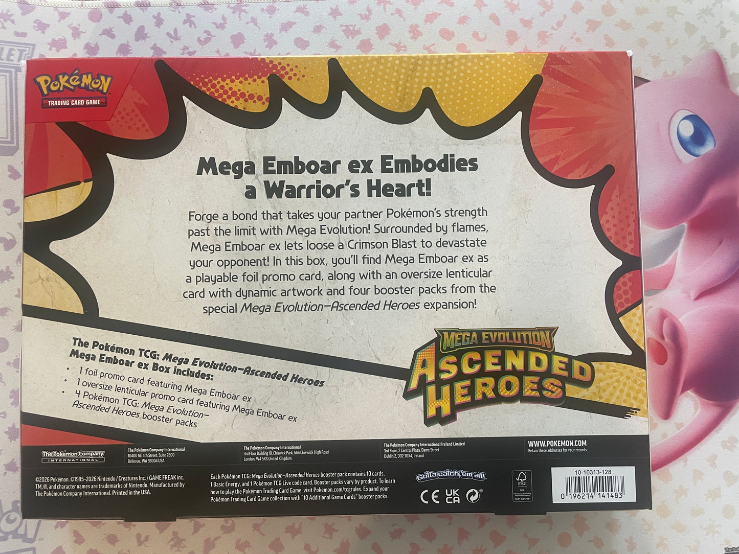 pokémon - mega evolution - ascended heroes - mega emboar ex box
