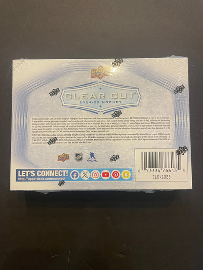 2024-25 NHL Upper Deck Clear Cut Hockey Hobby Box