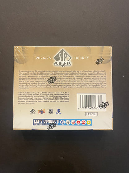 2024-25 NHL Upper Deck SP Authentic Hockey Hobby Box
