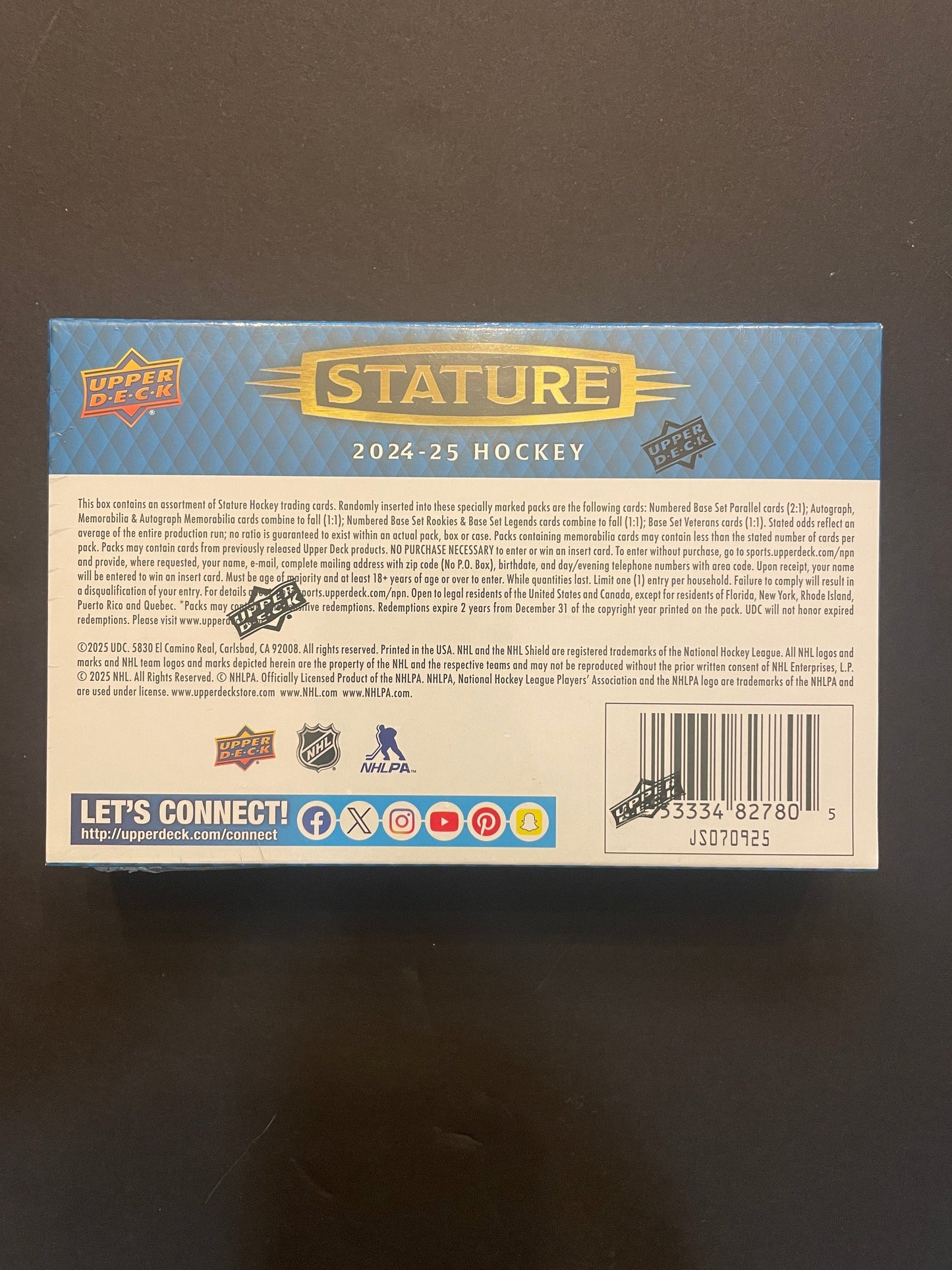 2024-25 nhl upper deck stature hockey hobby box