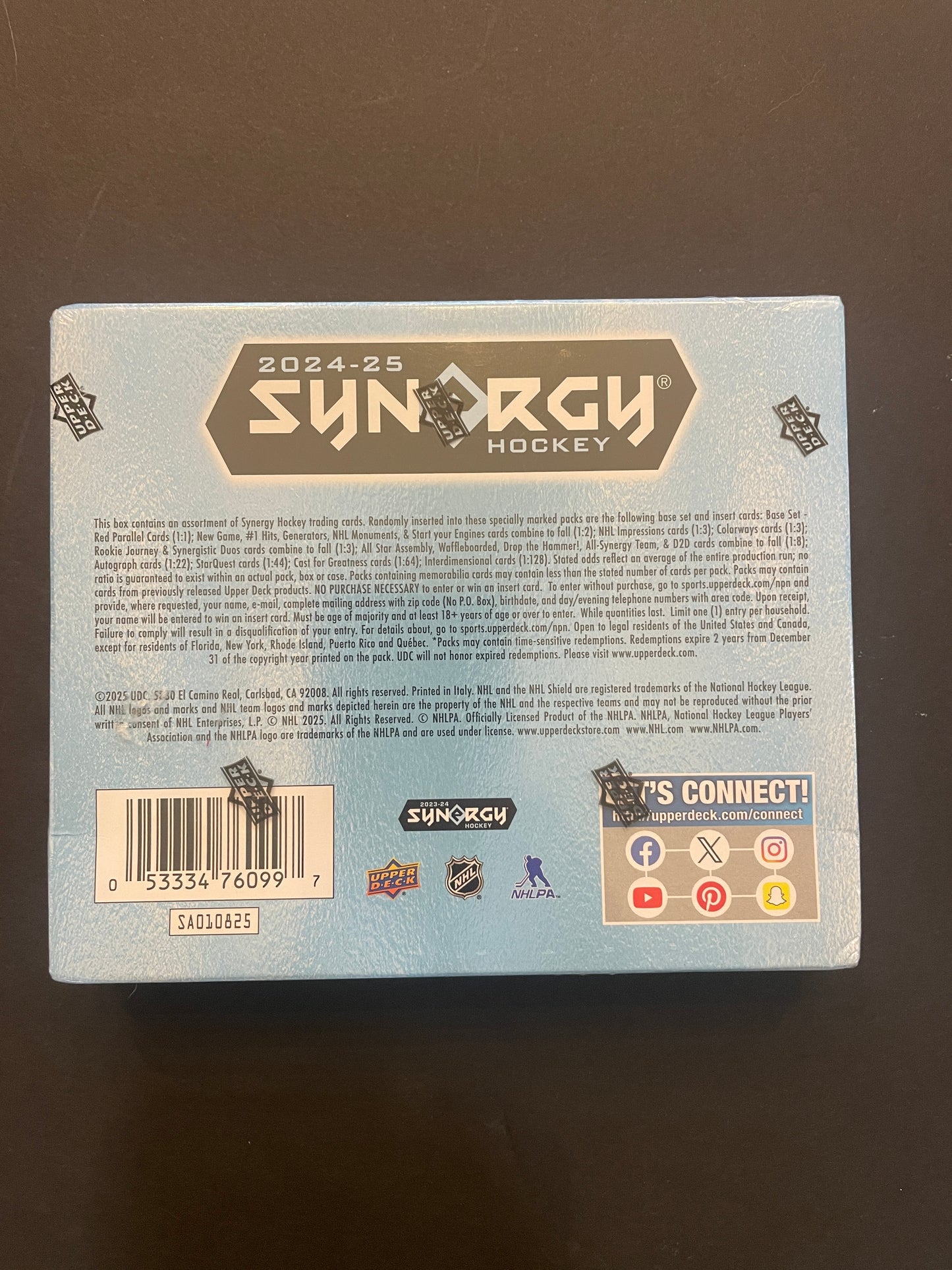 2024-25 nhl upper deck synergy hockey hobby box