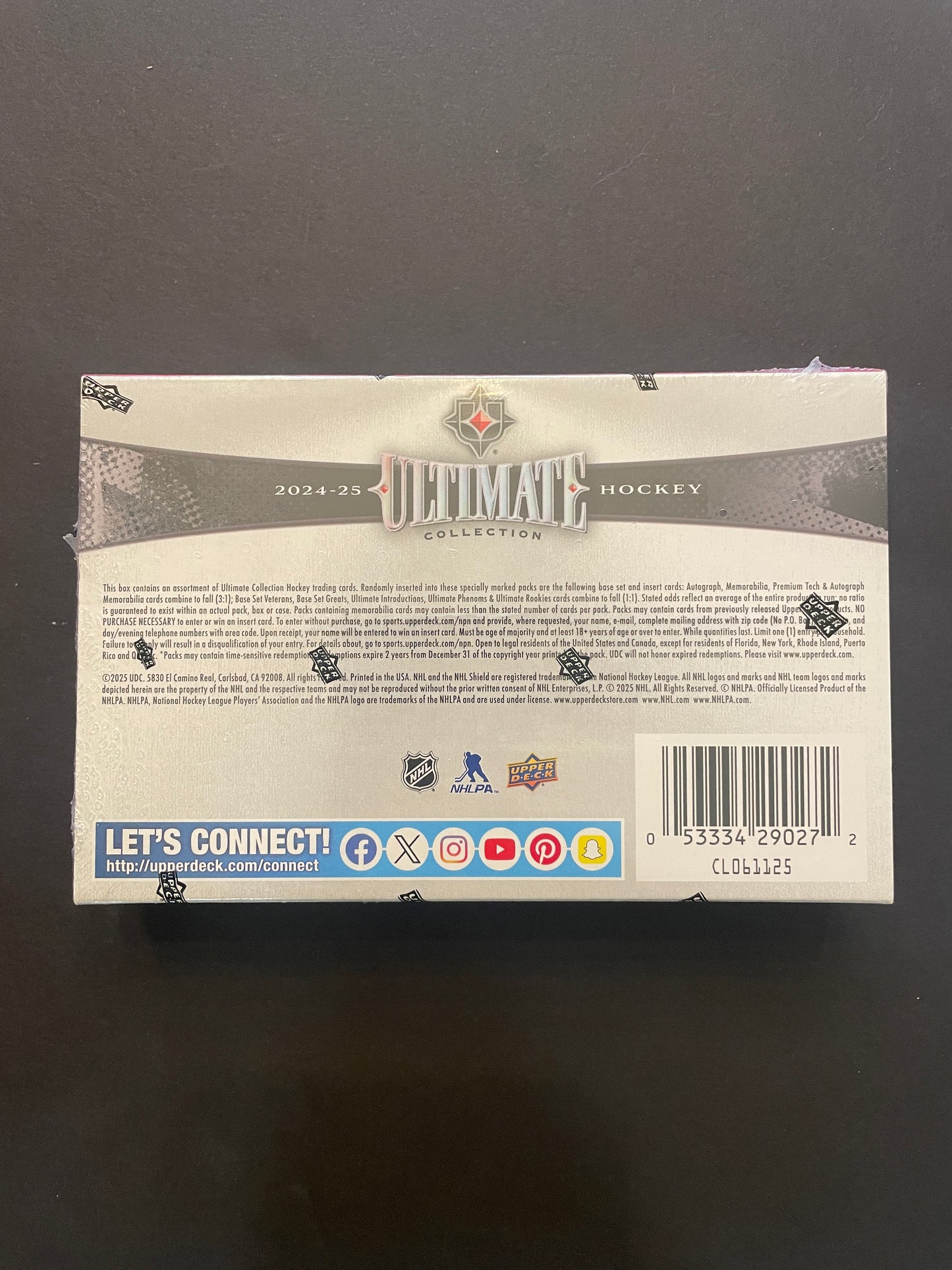 2024-25 nhl upper deck ultimate collection hockey hobby box