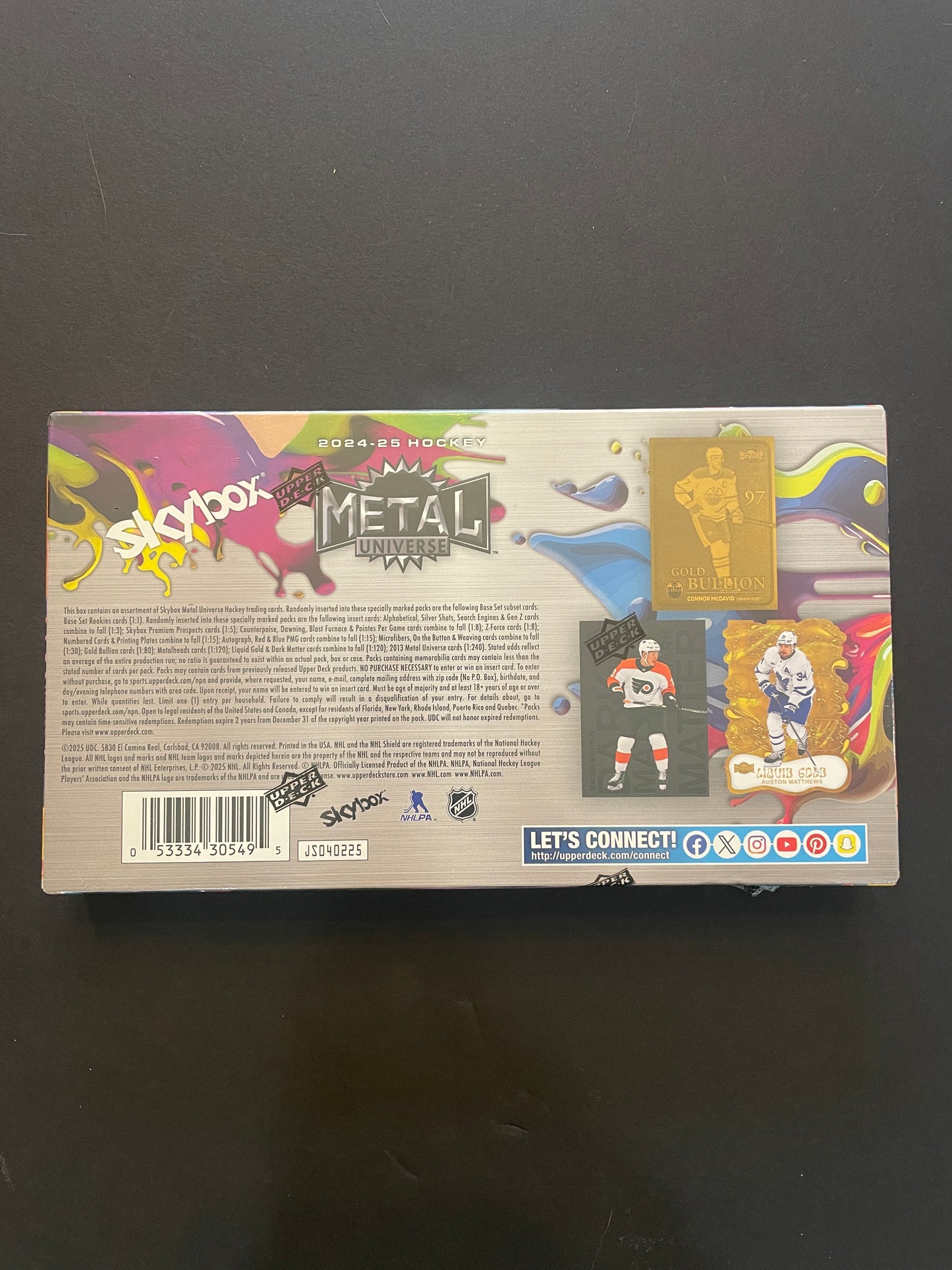 2024-25 nhl upper deck metal universe hockey hobby box