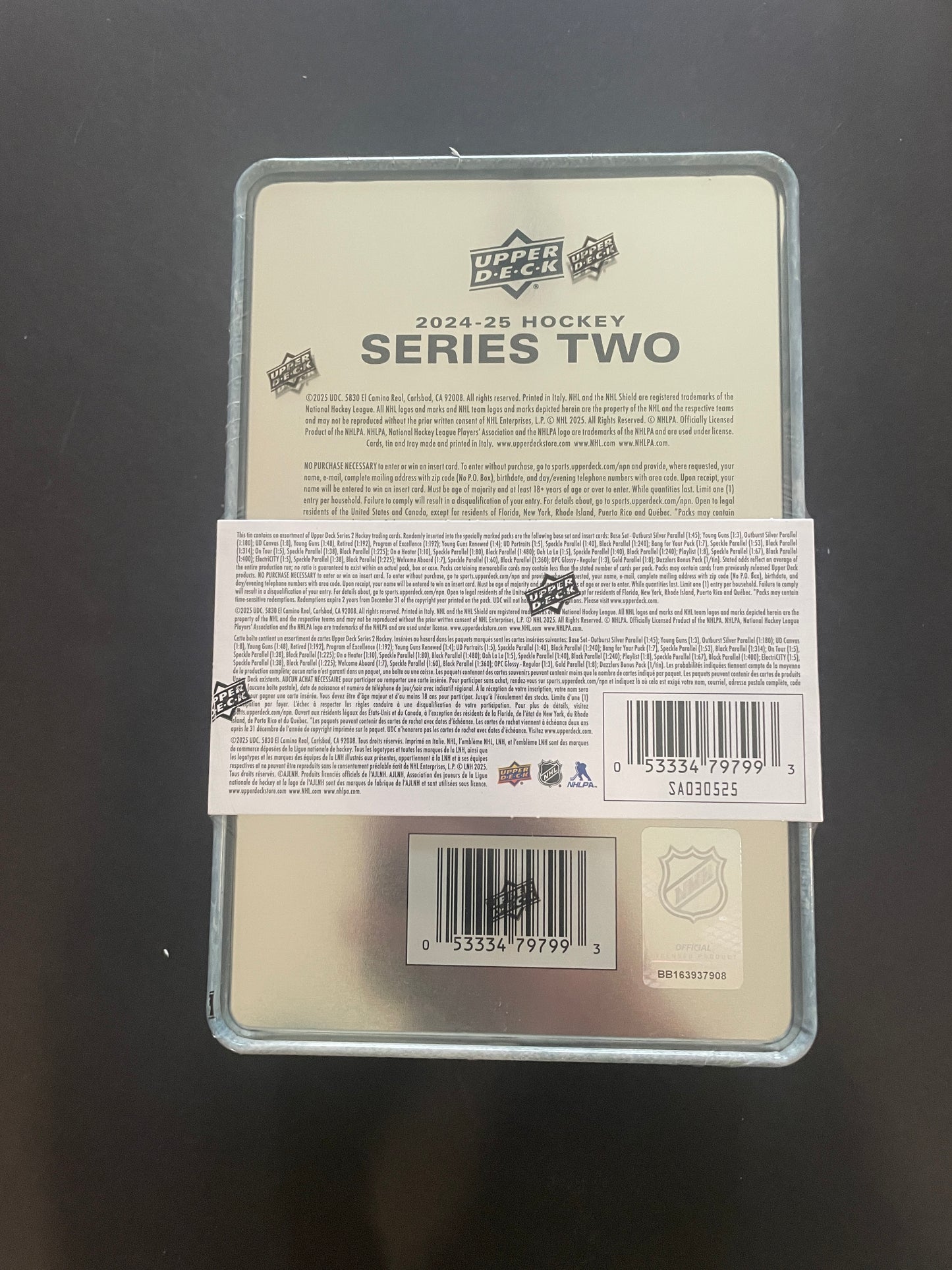 2024-25 nhl upper deck hockey series 2 tin